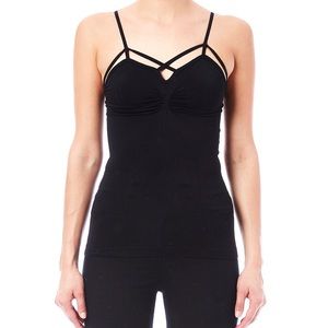 BNWT Suzette Black Criss Cross Strap Cami